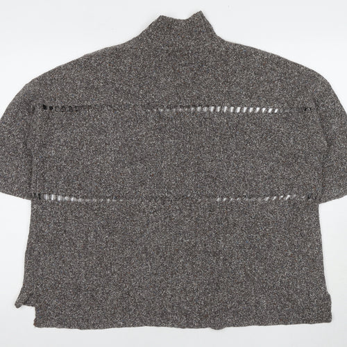 French Connection Women's Grey High Neck Pullover Jumper M
