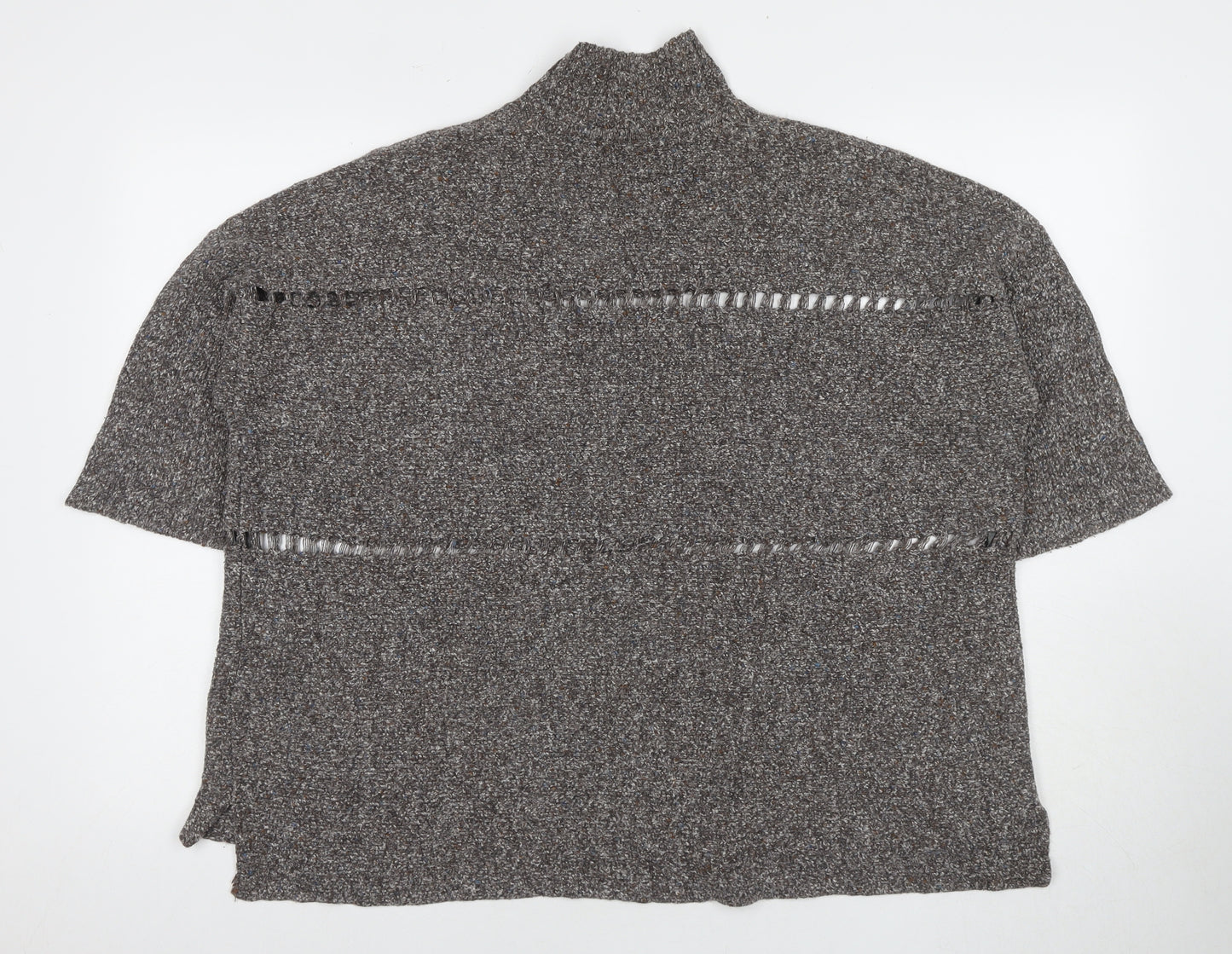 French Connection Women's Grey High Neck Pullover Jumper M