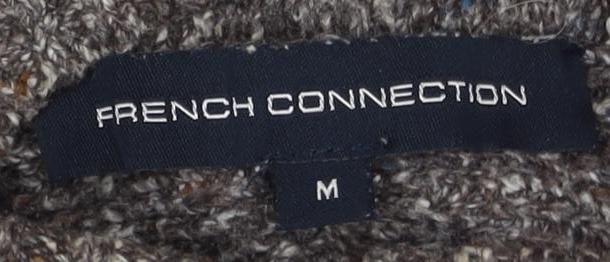 French Connection Women's Grey High Neck Pullover Jumper M