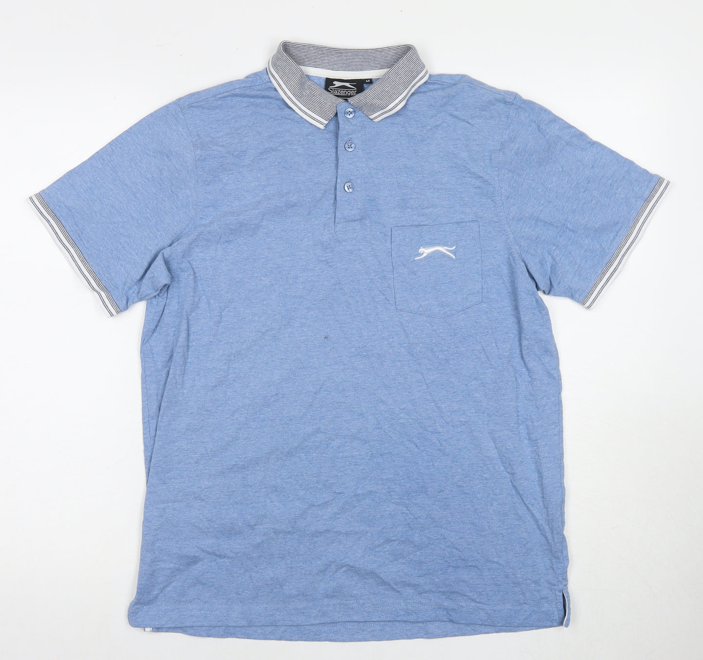 Slazenger Men's Blue Polo Shirt M - Sporty & Stylish