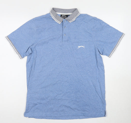 Slazenger Men's Blue Polo Shirt M - Sporty & Stylish