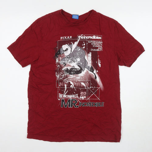 Pixar Men's Red M T-Shirt The Incredibles Graphic