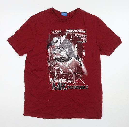 Pixar Men's Red M T-Shirt The Incredibles Graphic