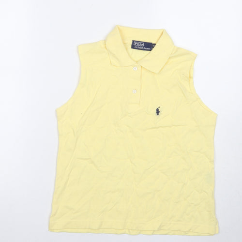 Polo Ralph Lauren Women's Yellow Sleeveless Polo - XL