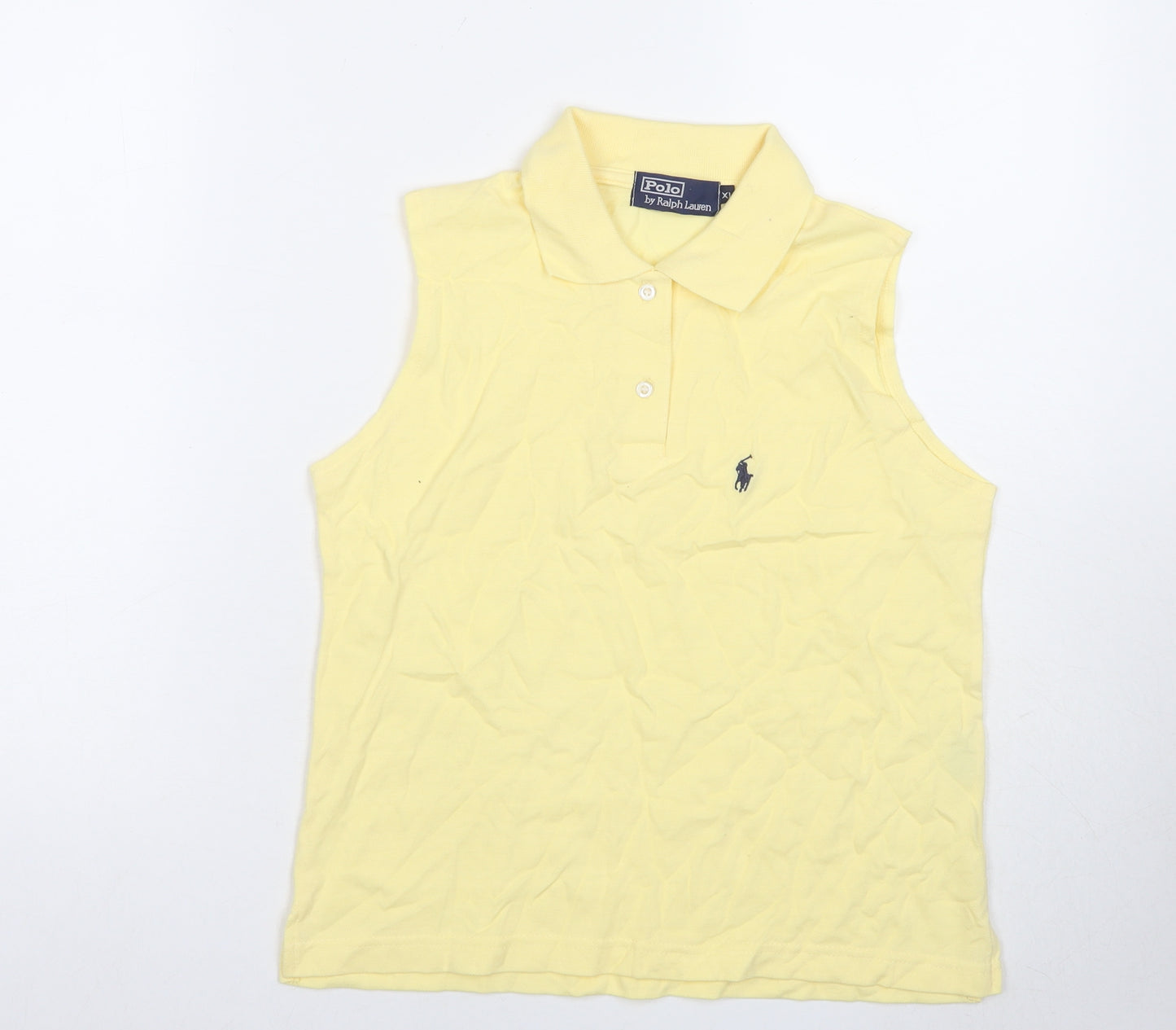 Polo Ralph Lauren Women's Yellow Sleeveless Polo - XL