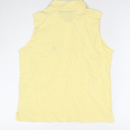 Polo Ralph Lauren Women's Yellow Sleeveless Polo - XL