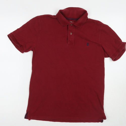 Joules Men's Red Polo Shirt S Short Sleeve Button