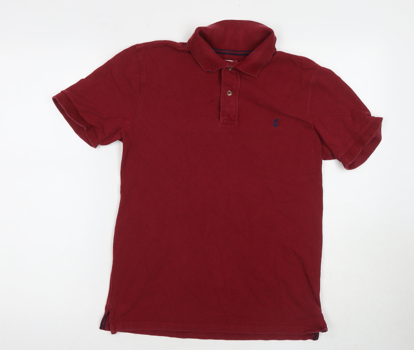 Joules Men's Red Polo Shirt S Short Sleeve Button