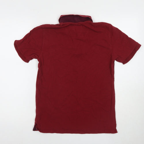 Joules Men's Red Polo Shirt S Short Sleeve Button