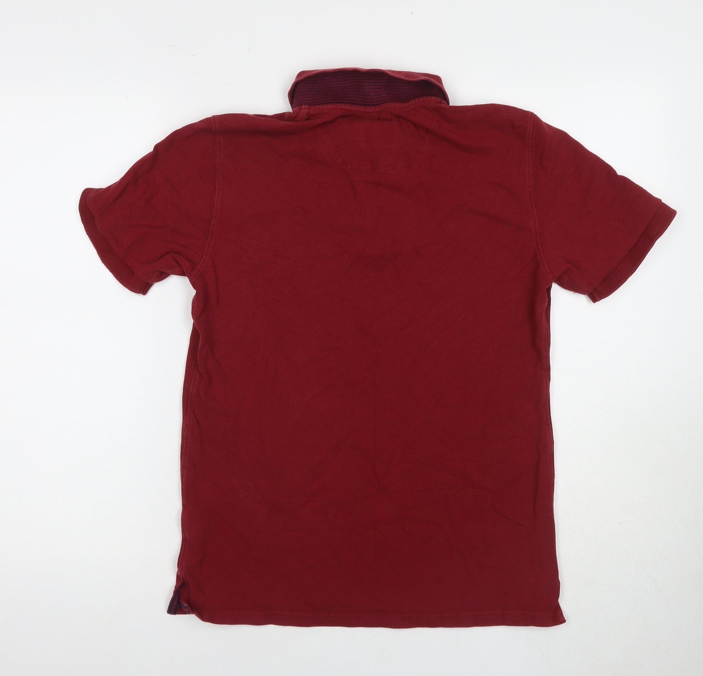 Joules Men's Red Polo Shirt S Short Sleeve Button