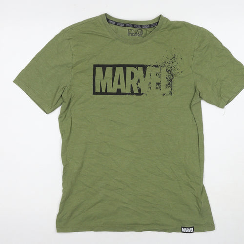 Marvel Green Men's T-Shirt, Medium, Short Sleeve, Crew Neck