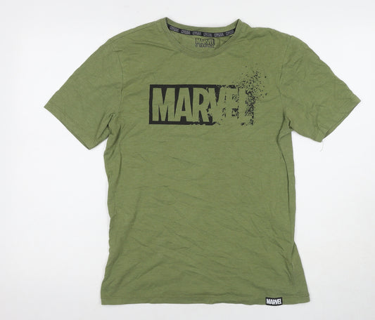 Marvel Green Men's T-Shirt, Medium, Short Sleeve, Crew Neck