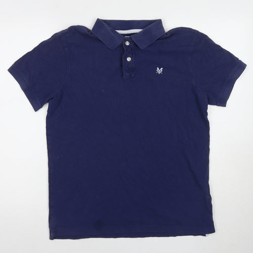 Crew Clothing Co. Men's Blue Medium Polo Shirt