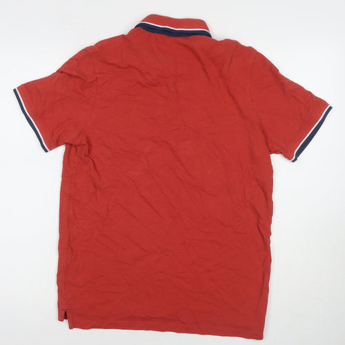 JACK & JONES Men's Red Polo, Size M, Short Sleeve