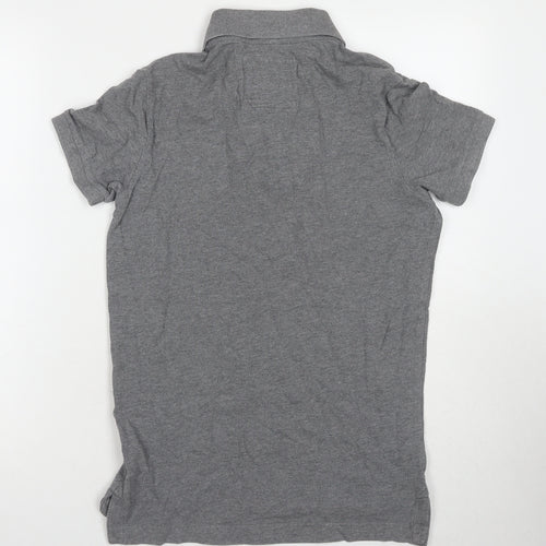 Abercrombie & Fitch Men's Grey Polo Shirt, Size S