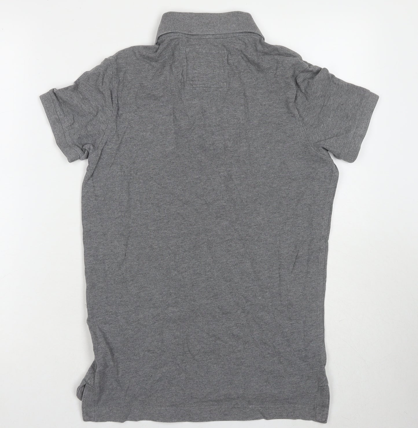 Abercrombie & Fitch Men's Grey Polo Shirt, Size S