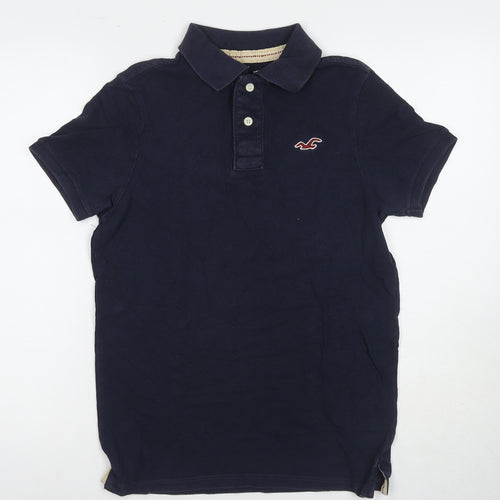 Hollister Men's Blue Polo Shirt S - Classic Style