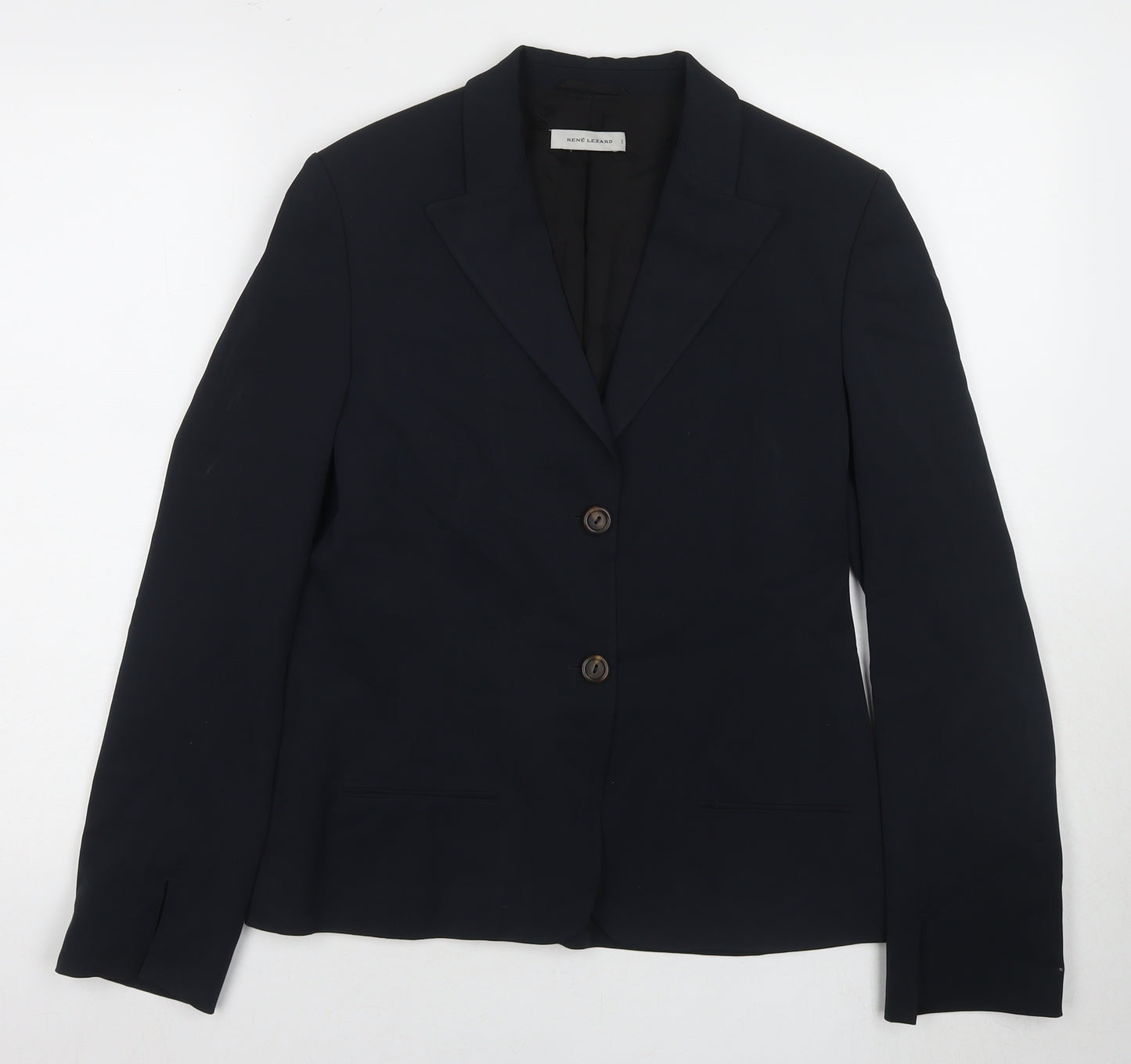 René Lezard Women's Black Blazer Size 8 Business