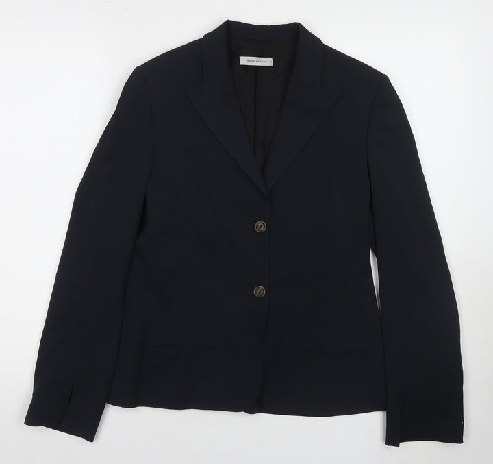 René Lezard Women's Black Blazer Size 8 Business