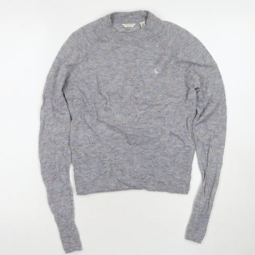 Jack Wills Women's Grey Crew Neck Jumper Size 8