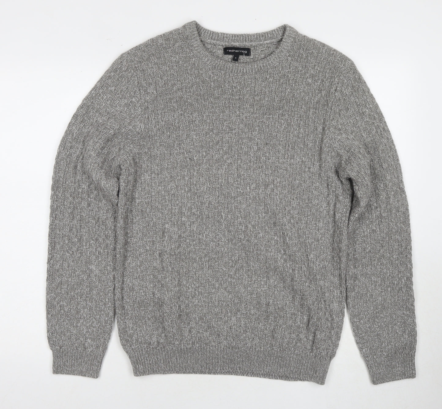 Red Herring Men's Grey Crew Neck Jumper S