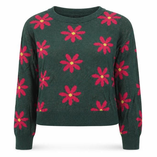 GAP Kids Girls Green Floral Pullover Jumper M Cotton