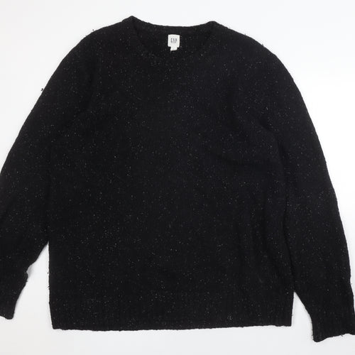 GAP Men's Black Pullover Jumper L, Cotton Wool Blend