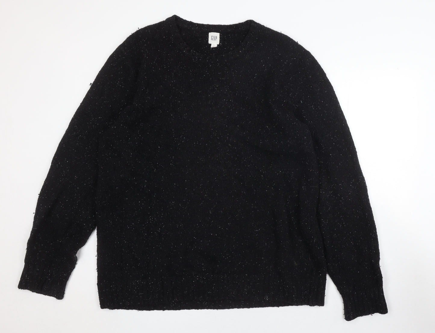 GAP Men's Black Pullover Jumper L, Cotton Wool Blend