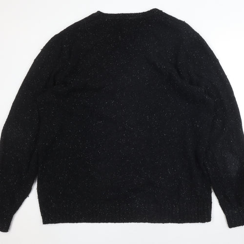 GAP Men's Black Pullover Jumper L, Cotton Wool Blend