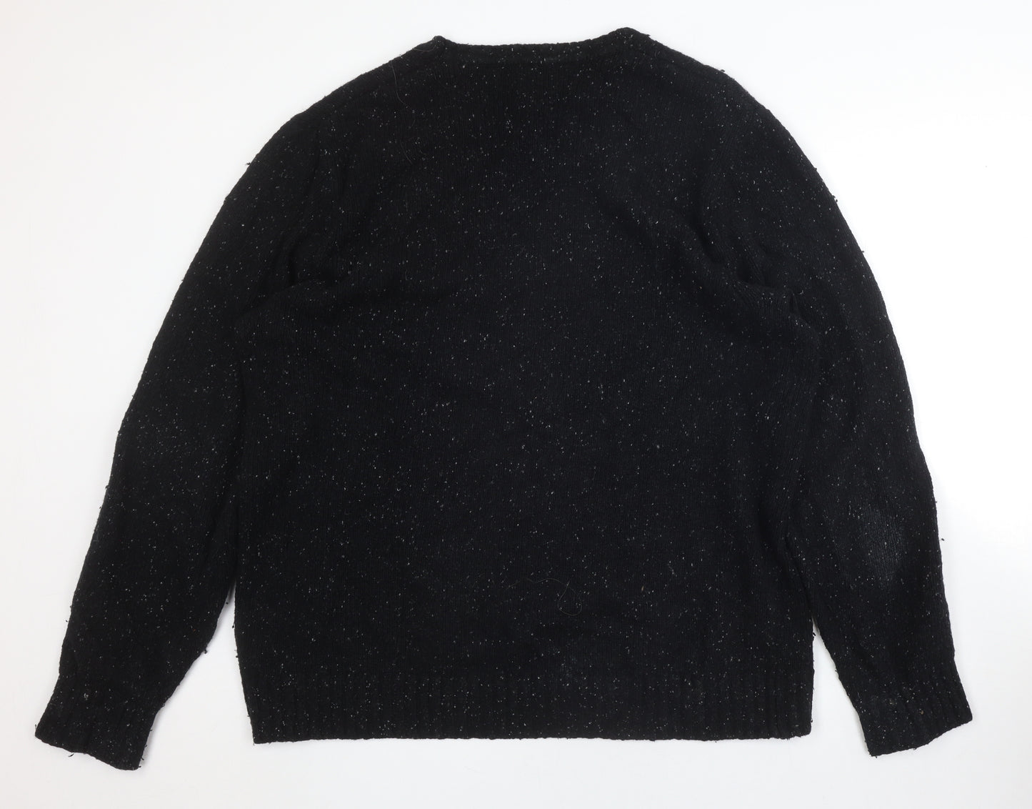 GAP Men's Black Pullover Jumper L, Cotton Wool Blend