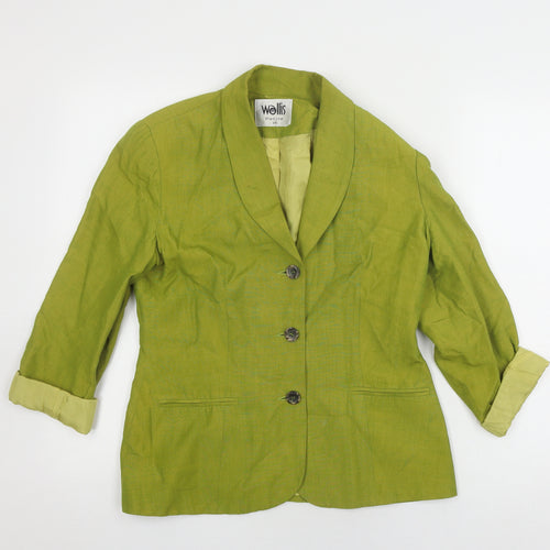 Wallis Women's Green Petite Blazer, Size 10