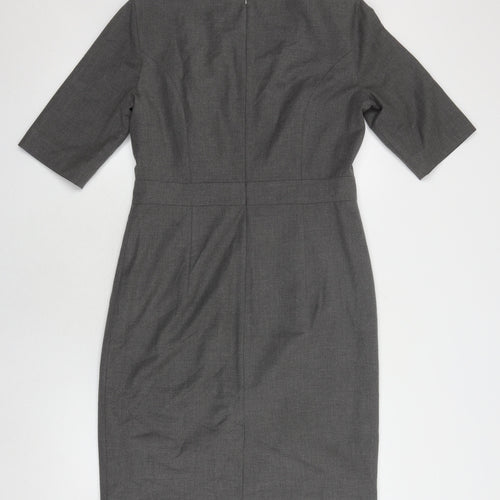 Jaeger Women's Grey Sheath Dress Size 12 Business