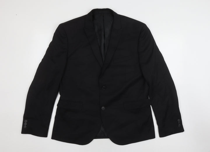 Next Men's Black Slim Fit Blazer 42 Regular