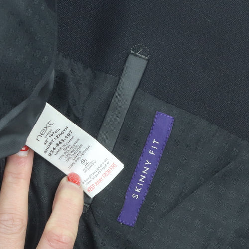 Next Men's Black Slim Fit Blazer 42 Regular