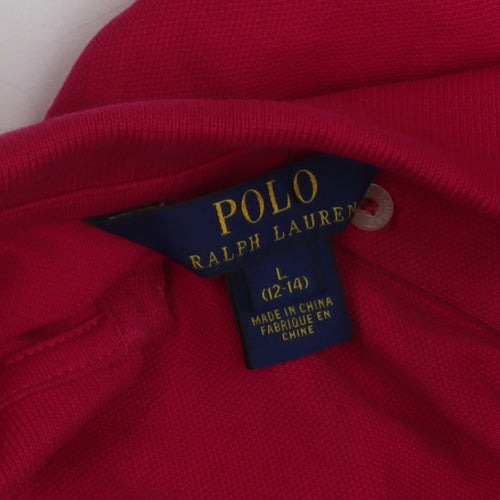 Polo Ralph Lauren Women's Pink L Basic Polo Shirt