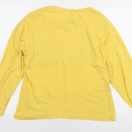 Disney Women's Yellow Graphic T-Shirt, Size 10-12