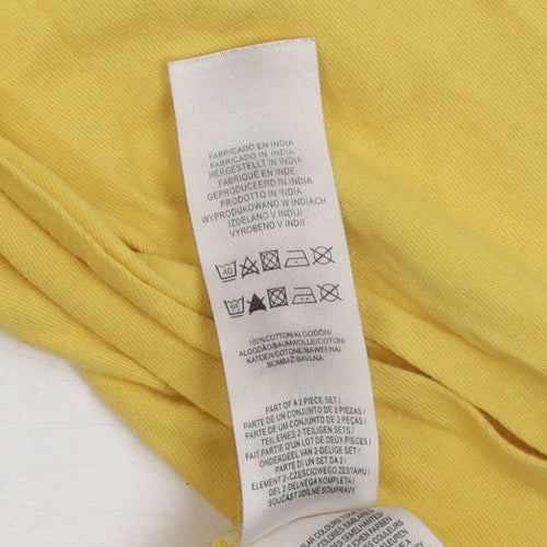 Disney Women's Yellow Graphic T-Shirt, Size 10-12