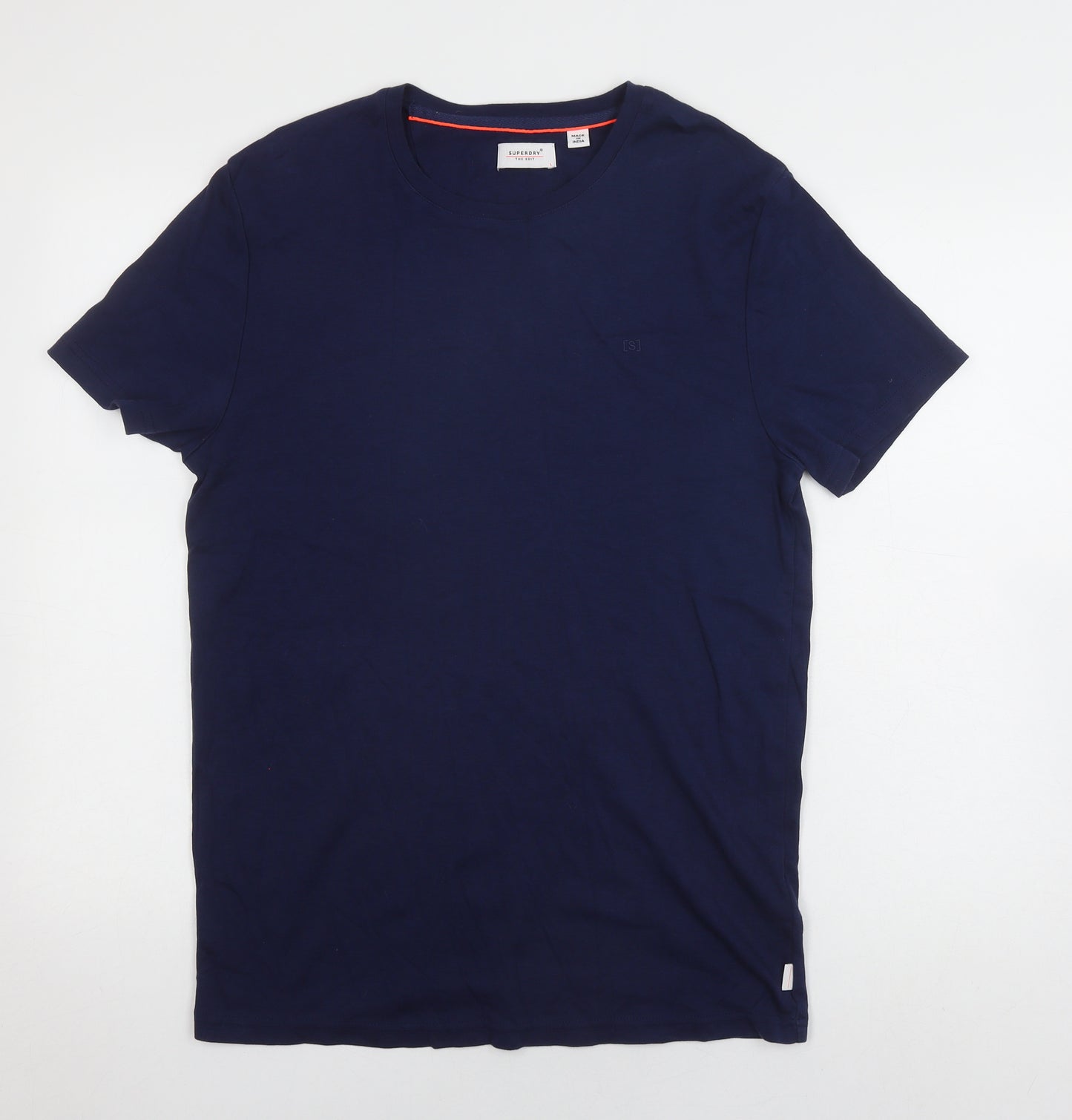 Superdry Men's Navy Blue Crew Neck T-Shirt Size L