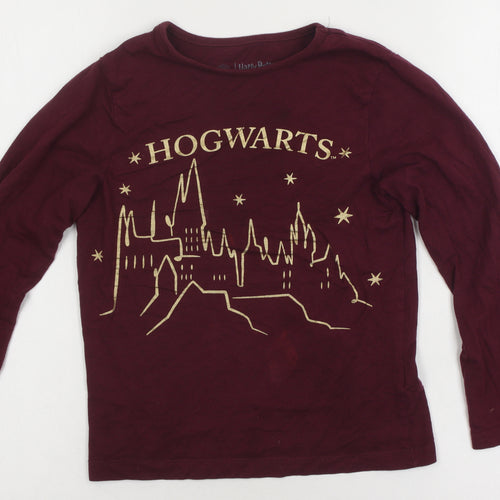Harry Potter Girls Red Hogwarts T-Shirt, 7-8 Years