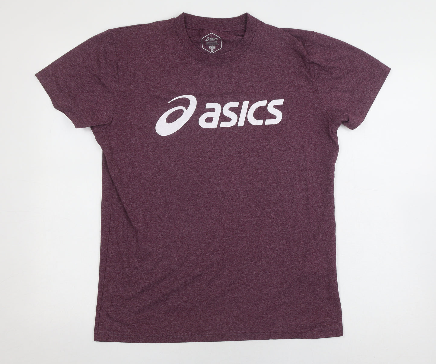 Asics Men's Purple Logo Crew Neck T-Shirt, Size M