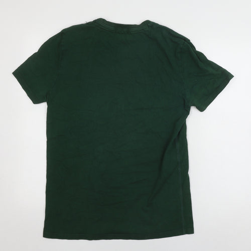 Superdry Men's Green Crew Neck T-Shirt, Size L