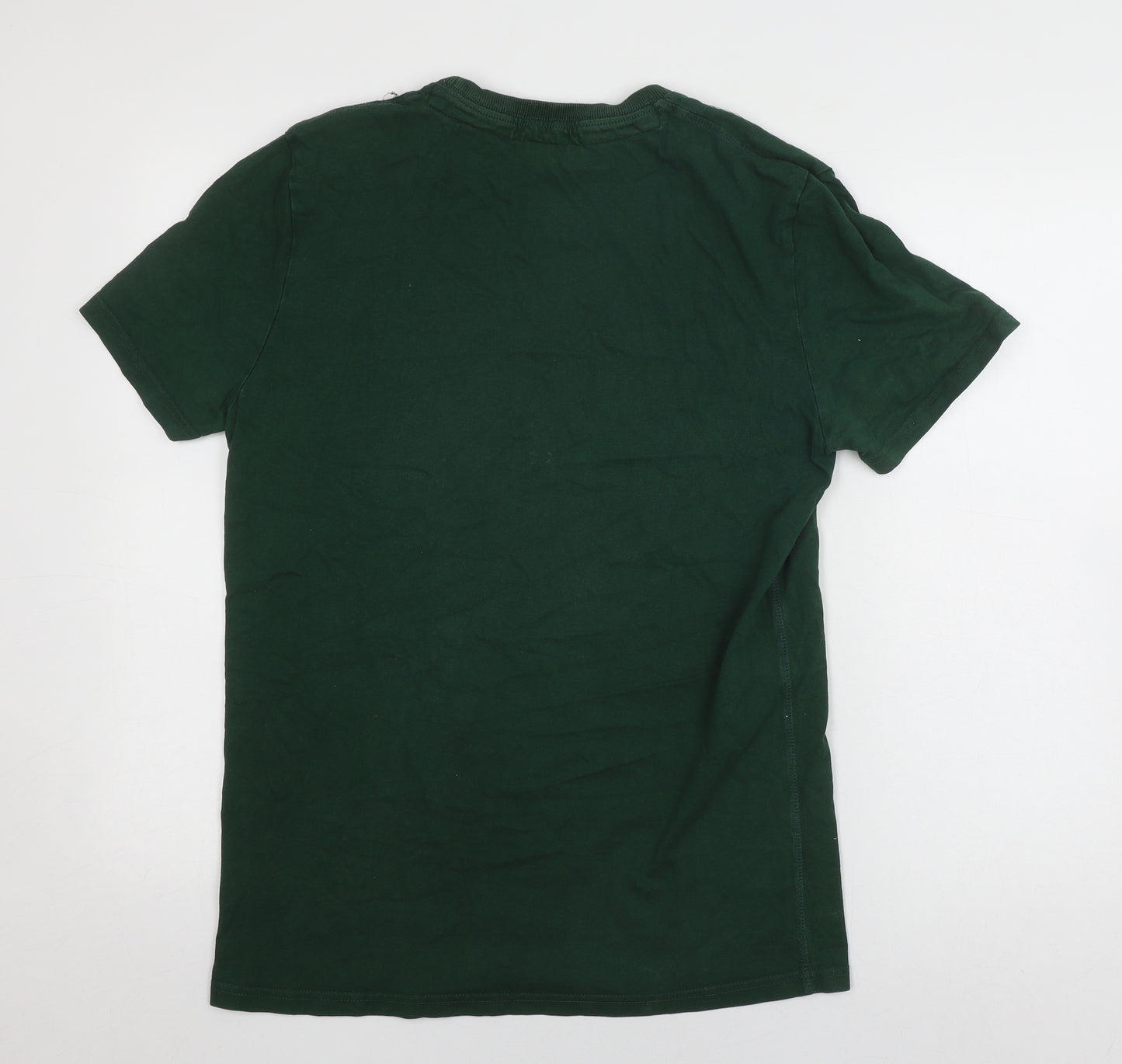 Superdry Men's Green Crew Neck T-Shirt, Size L