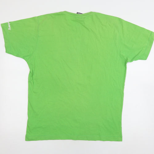 Supremebeing Men's Green Graphic Print T-Shirt L