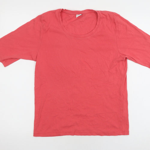 Cotton Traders Women's Red Basic T-Shirt Size 12