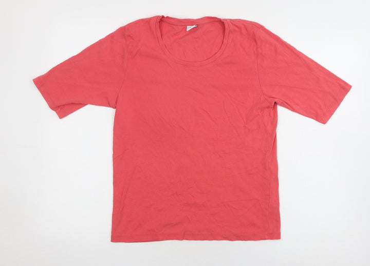 Cotton Traders Women's Red Basic T-Shirt Size 12