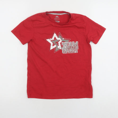 Trespass Boys Red T-Shirt 7-8 Years - Graphic Quick Dry Top