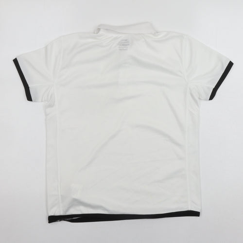 Slazenger Boys White Polo Shirt, Age 11-12, Logo Accent