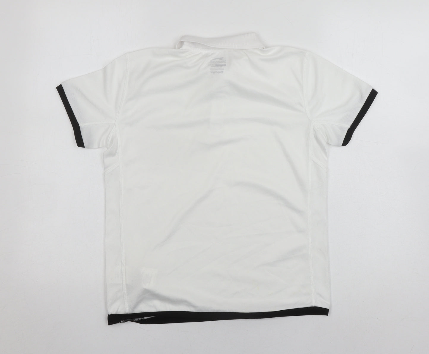 Slazenger Boys White Polo Shirt, Age 11-12, Logo Accent