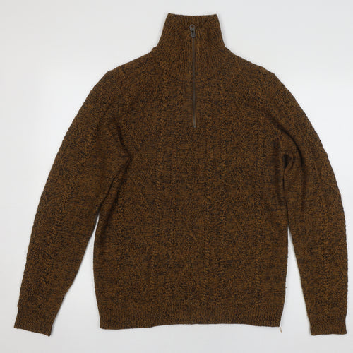 Tokyo Laundry Brown Cable-Knit Jumper M