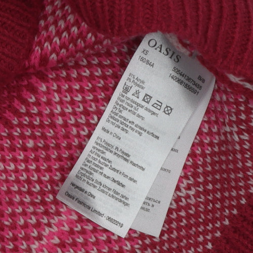 Oasis Women's Multicoloured XS Geometric Pullover Jumper